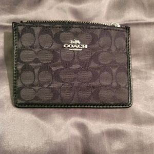 Coach Jaquard mini skinny ID wallet